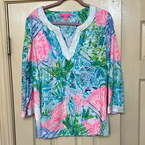 Lilly Pulitzer Renato Tunic top- Bohemian Queen